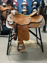 Load image into Gallery viewer, 16.5" Custom Blue Ribbon Western Show Saddle-Saddle-Consignment-Evolution Equestrian Co.
