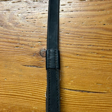Load image into Gallery viewer, Black Leather Lined Rubber Reins
