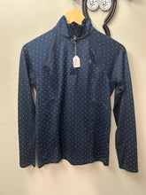 Load image into Gallery viewer, AriatTek Navy Sun Shirt XSmall-Riding Shirts-Consignment-Evolution Equestrian Co.