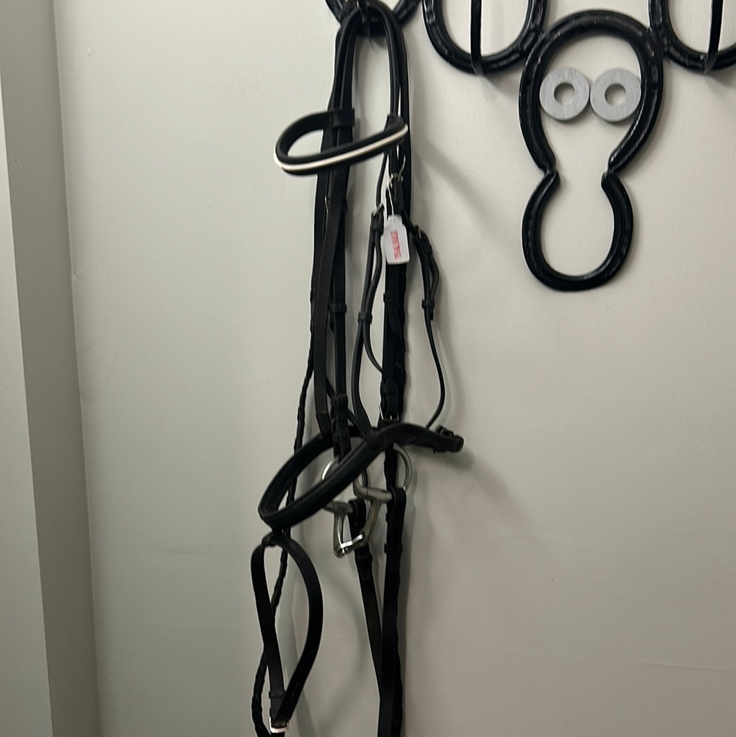 Black Bridle with Reins and Snaffle