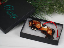 Load image into Gallery viewer, Classy Equine Bay Jumping Horse Ornament-Christmas-Classy Equine-Evolution Equestrian Co.
