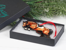 Load image into Gallery viewer, Classy Equine Bay Jumping Horse Ornament-Christmas-Classy Equine-Evolution Equestrian Co.