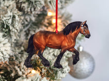 Load image into Gallery viewer, Classy Equine Bay Shire Draft Horse Christmas Ornament-Christmas-Classy Equine-Evolution Equestrian Co.
