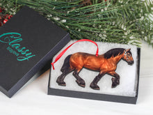 Load image into Gallery viewer, Classy Equine Bay Shire Draft Horse Christmas Ornament-Christmas-Classy Equine-Evolution Equestrian Co.