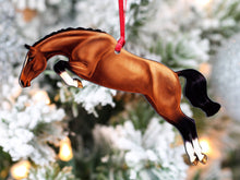 Load image into Gallery viewer, Classy Equine Jumping Horse Ornaments - Bay Hunter Jumper II-Christmas-Classy Equine-Evolution Equestrian Co.