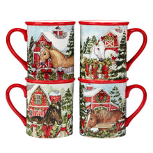 Load image into Gallery viewer, Certified International - Homestead Christmas Horse Mug 16 oz. asst.-Certified International-Evolution Equestrian Co.