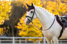 Load image into Gallery viewer, LeMieux Classic Fly Bonnet Navy Cranberry-English Accessories-LeMieux-Medium / Cob-Evolution Equestrian Co.