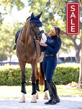Load image into Gallery viewer, LeMieux Essence Fly Hood Navy-English Accessories-LeMieux-Medium (Cob)-Evolution Equestrian Co.