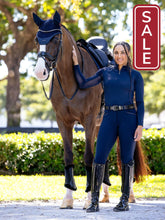 Load image into Gallery viewer, LeMieux Essence Fly Hood Navy-English Accessories-LeMieux-Medium (Cob)-Evolution Equestrian Co.