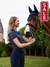 Load image into Gallery viewer, LeMieux Essence Fly Hood Navy-English Accessories-LeMieux-Medium (Cob)-Evolution Equestrian Co.
