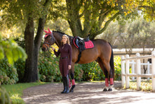 Load image into Gallery viewer, LeMieux Loire Close Contact Saddle Pad Cranberry-English Saddle Pad-LeMieux-Small/Medium-Evolution Equestrian Co.