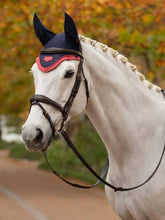 Load image into Gallery viewer, LeMieux Loire Fly Bonnet Navy Cranberry-English Accessories-LeMieux-Medium / Cob-Evolution Equestrian Co.