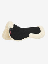 Load image into Gallery viewer, LeMieux Merino+ Half Pad-English Saddle Pad-LeMieux-Black / Natural-Small-Evolution Equestrian Co.