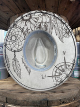 Load image into Gallery viewer, MVR Wide Brim Fedora Hat Floral Steed Beige-Hats-Mountain View Ranch Design-Evolution Equestrian Co.