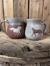 Load image into Gallery viewer, Muddy Duck Pottery Horse Mugs-Mugs-Muddy Duck Pottery-Red Horse-Evolution Equestrian Co.