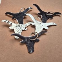 Load image into Gallery viewer, Ranchers Closet Cowhide Bull Keychain-Key Chains-Ranchers Closet-Evolution Equestrian Co.