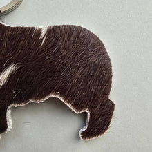 Load image into Gallery viewer, Ranchers Closet Cowhide Dog Keychain-Key Chains-Ranchers Closet-Evolution Equestrian Co.