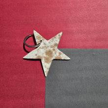 Load image into Gallery viewer, Rancher’s Closet Cowhide Star Keychain-Key Chains-Ranchers Closet-Evolution Equestrian Co.