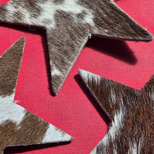 Load image into Gallery viewer, Rancher’s Closet Cowhide Star Keychain-Key Chains-Ranchers Closet-Evolution Equestrian Co.