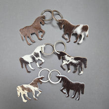 Load image into Gallery viewer, Ranchers Closet Genuine Cowhide Horse Keychain-Key Chains-Ranchers Closet-Evolution Equestrian Co.