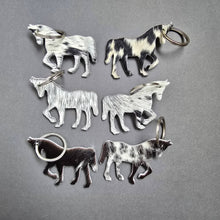 Load image into Gallery viewer, Ranchers Closet Genuine Cowhide Horse Keychain-Key Chains-Ranchers Closet-Evolution Equestrian Co.