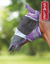 Load image into Gallery viewer, Shires Deluxe Fly Mask with Ears and Nose-Fly Mask-Pegasus-Pony-Purple-Evolution Equestrian Co.