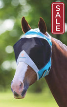 Load image into Gallery viewer, Shires Fine Mesh Fly Mask with Ear Holes-Fly Mask-Pegasus-Small Pony-Teal-Evolution Equestrian Co.