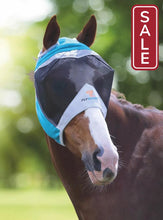Load image into Gallery viewer, Shires Fine Mesh Fly Mask with Ear Holes-Fly Mask-Pegasus-Small Pony-Black/Grey-Evolution Equestrian Co.