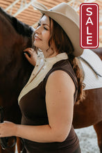 Load image into Gallery viewer, Street & Saddle Milton Menasco | Victory Gallop Sleeveless Equestrian Top-Riding Shirts-Consignment-Large-Black-Evolution Equestrian Co.