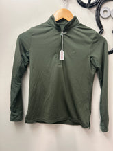 Load image into Gallery viewer, TemTeq Olive Green Kids Riding Shirt Small-Riding Shirts-Consignment-Evolution Equestrian Co.