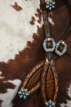 Load image into Gallery viewer, The Rodeo Room Turquoise Gator Tack Set-Western Headstall-The Rodeo Room-Evolution Equestrian Co.