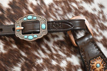 Load image into Gallery viewer, The Rodeo Room Turquoise Gator Tack Set-Western Headstall-The Rodeo Room-Evolution Equestrian Co.