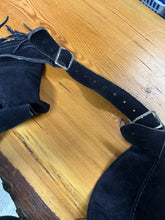 Load image into Gallery viewer, Vintage Whitman Navy Fringe Western Chaps Small-Western Clothes-Consignment-Evolution Equestrian Co.