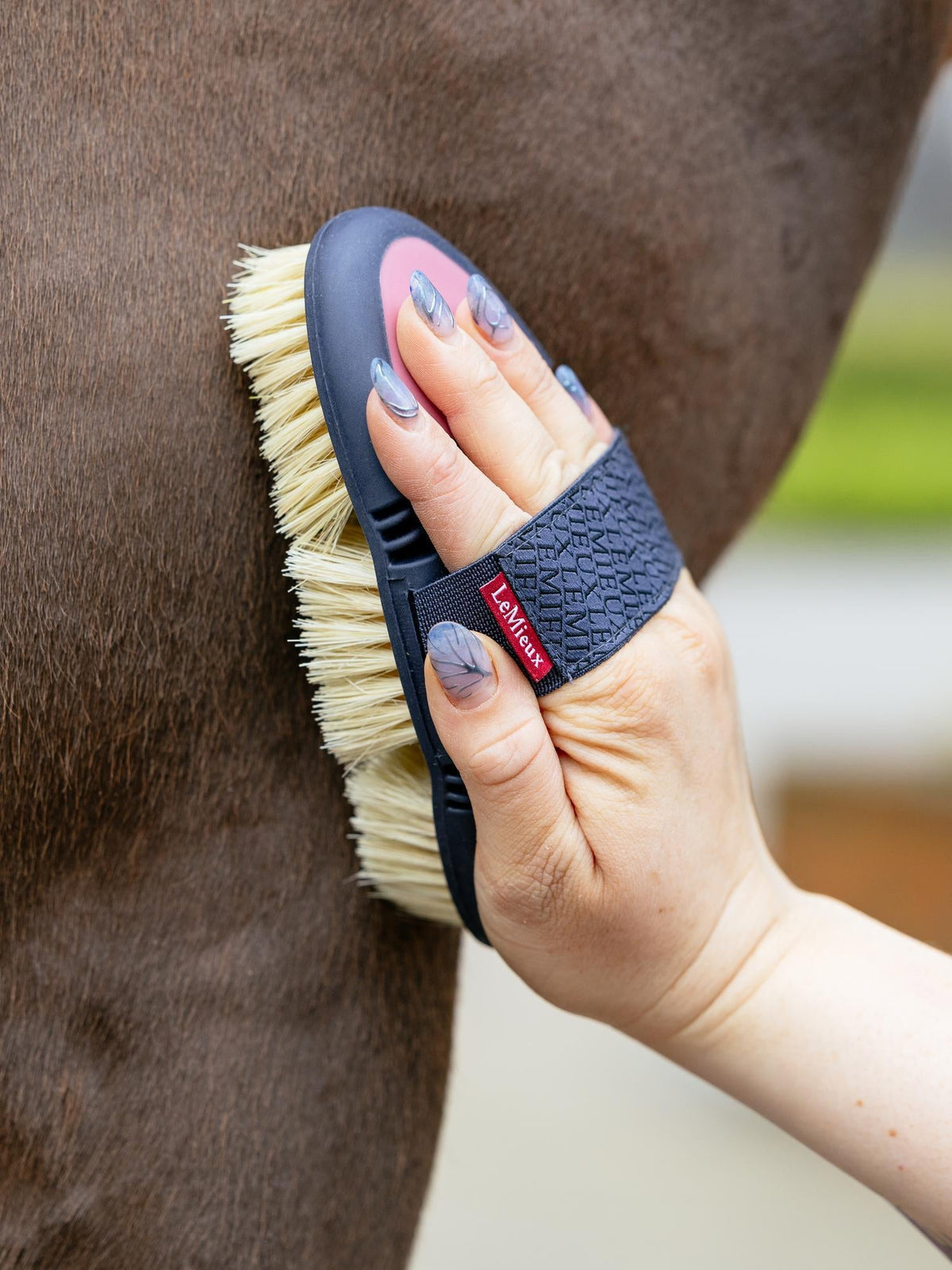 LeMieux Flexi Scrubbing Brush Peony-Horse Brush-LeMieux-Evolution Equestrian Co.