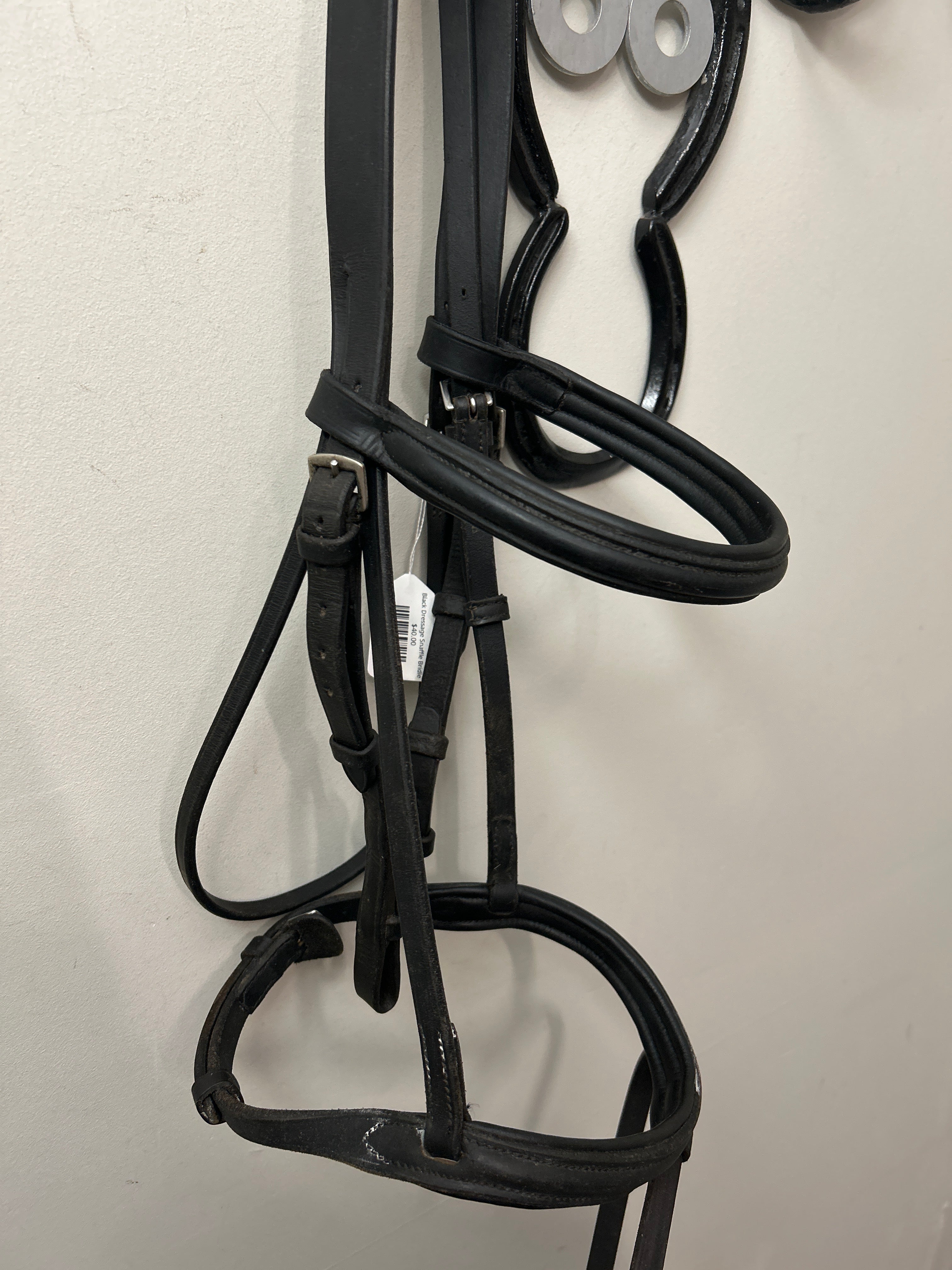 Black Dressage Snaffle Bridle