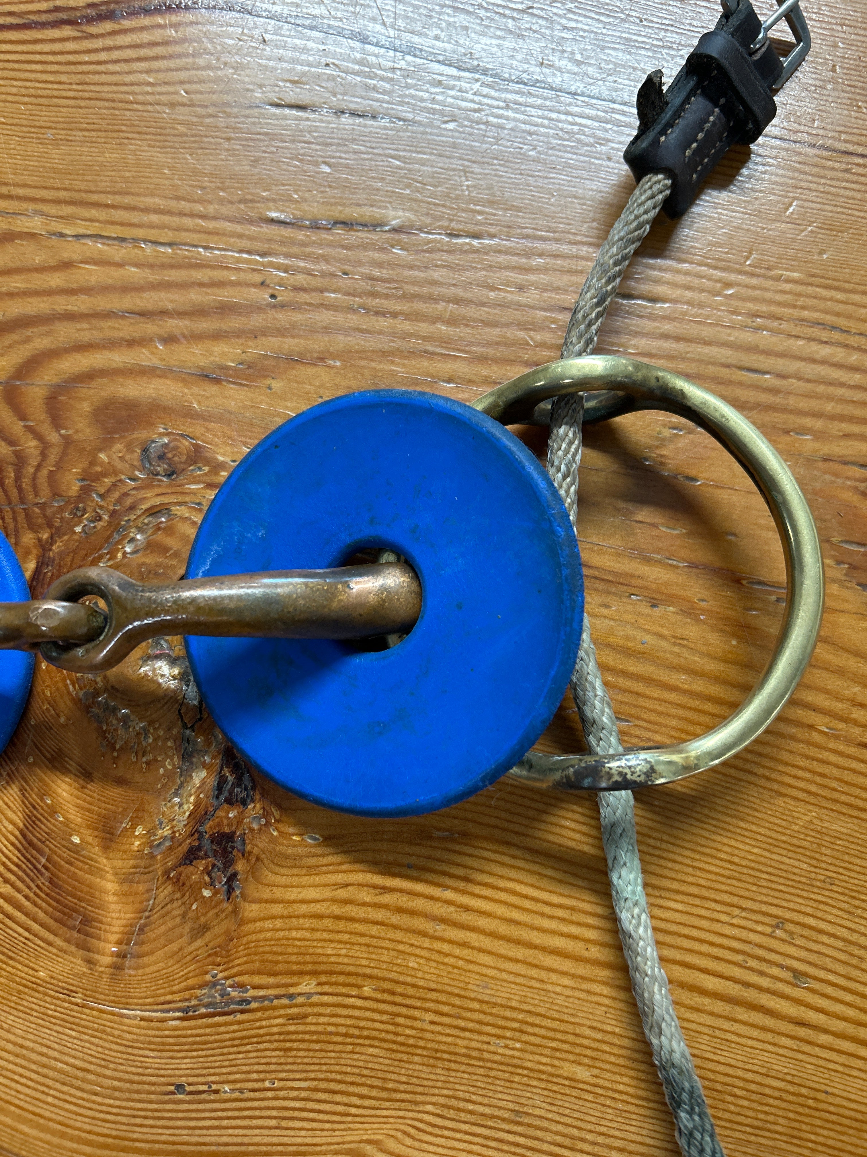 Copper Gag Snaffle with Brass Rings 5-1/4"