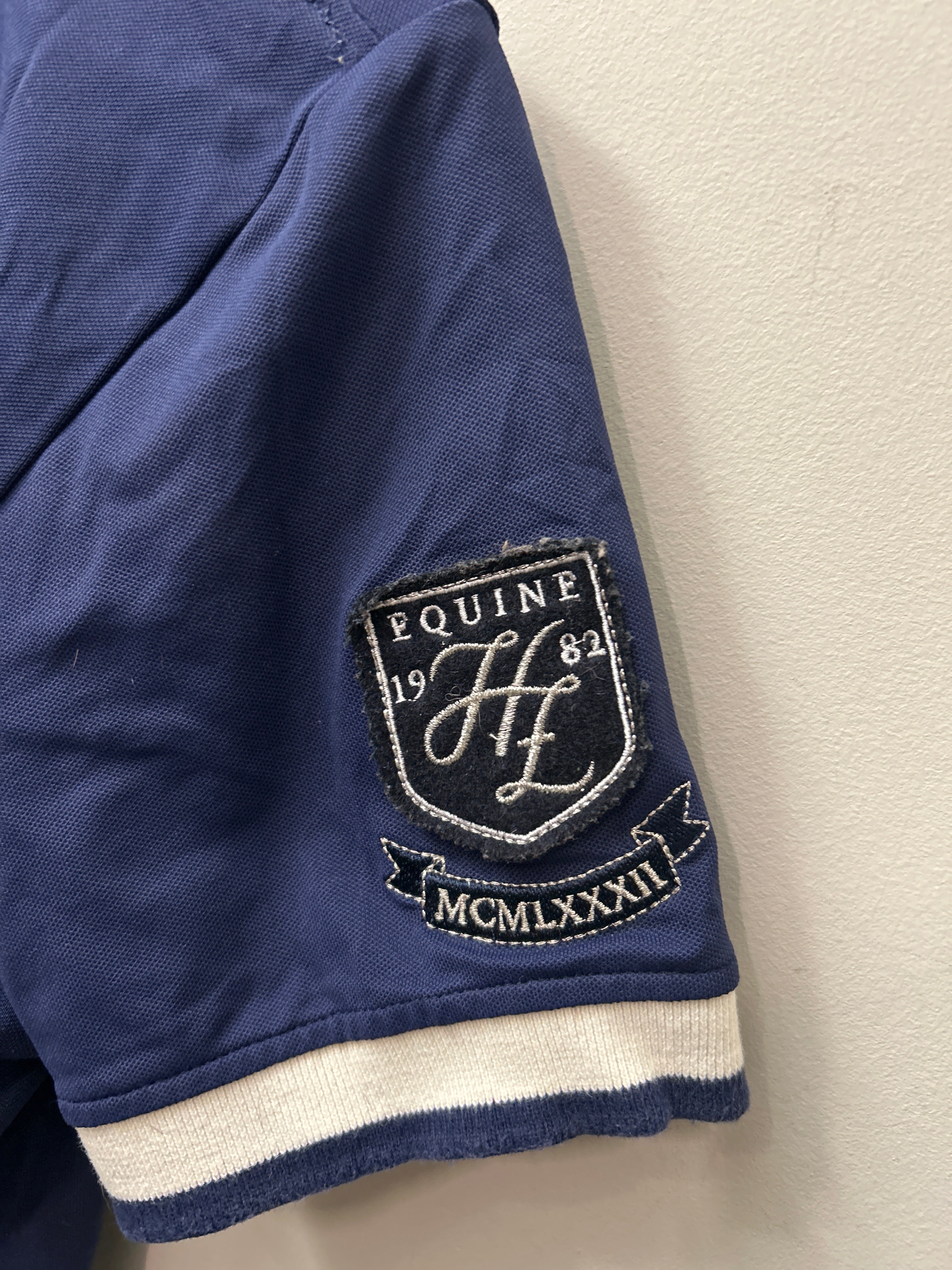 Horze Navy Short Sleeve Shirt XLarge-Riding Shirts-Consignment-Evolution Equestrian Co.