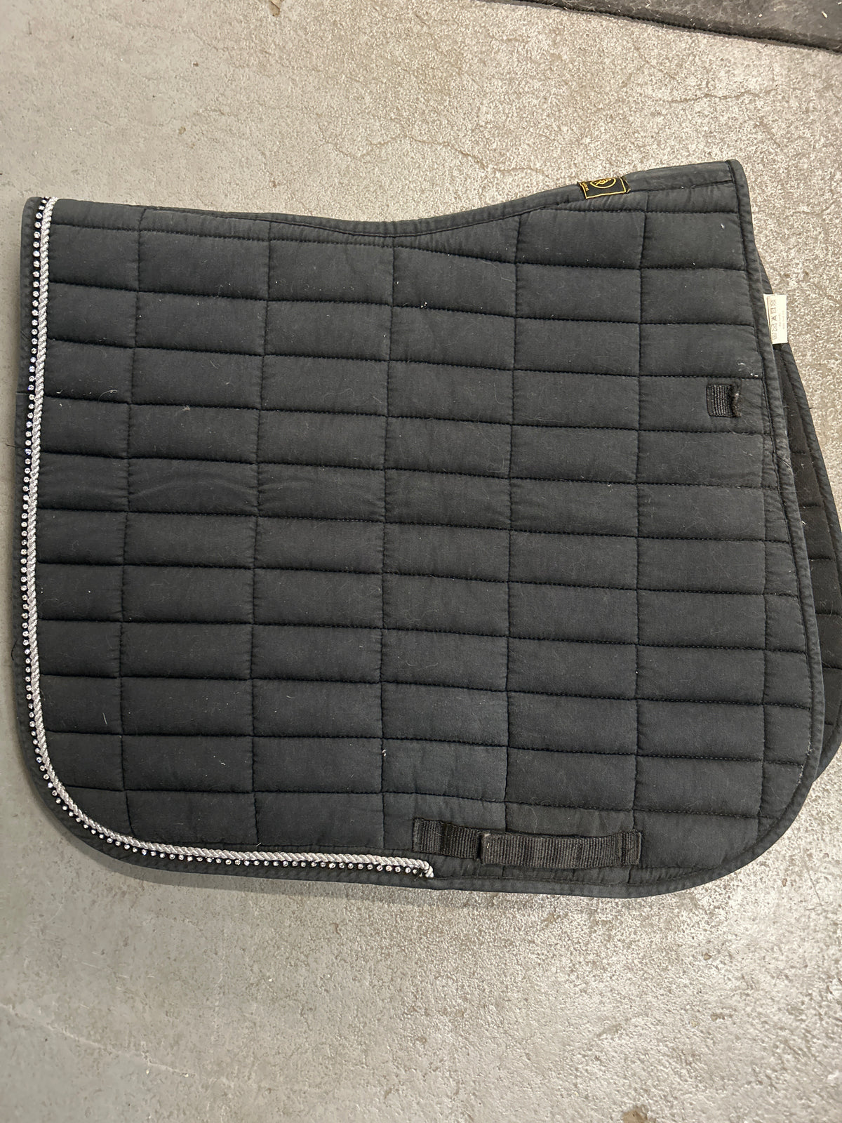 BR Black Dressage Saddle Pad with Gems
