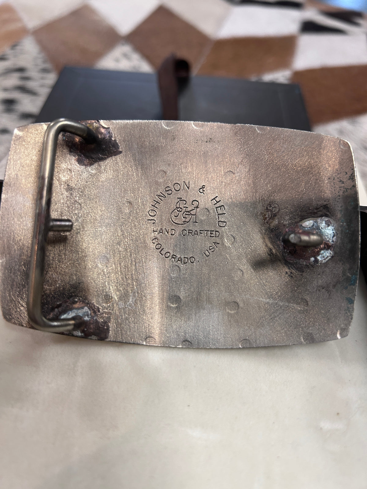 Johnson &  Held Turquoise Belt Buckle