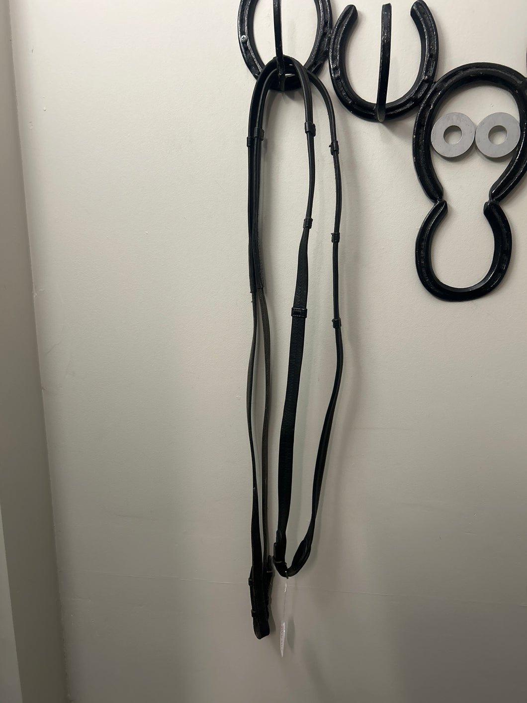 Black Leather Reins with Stops