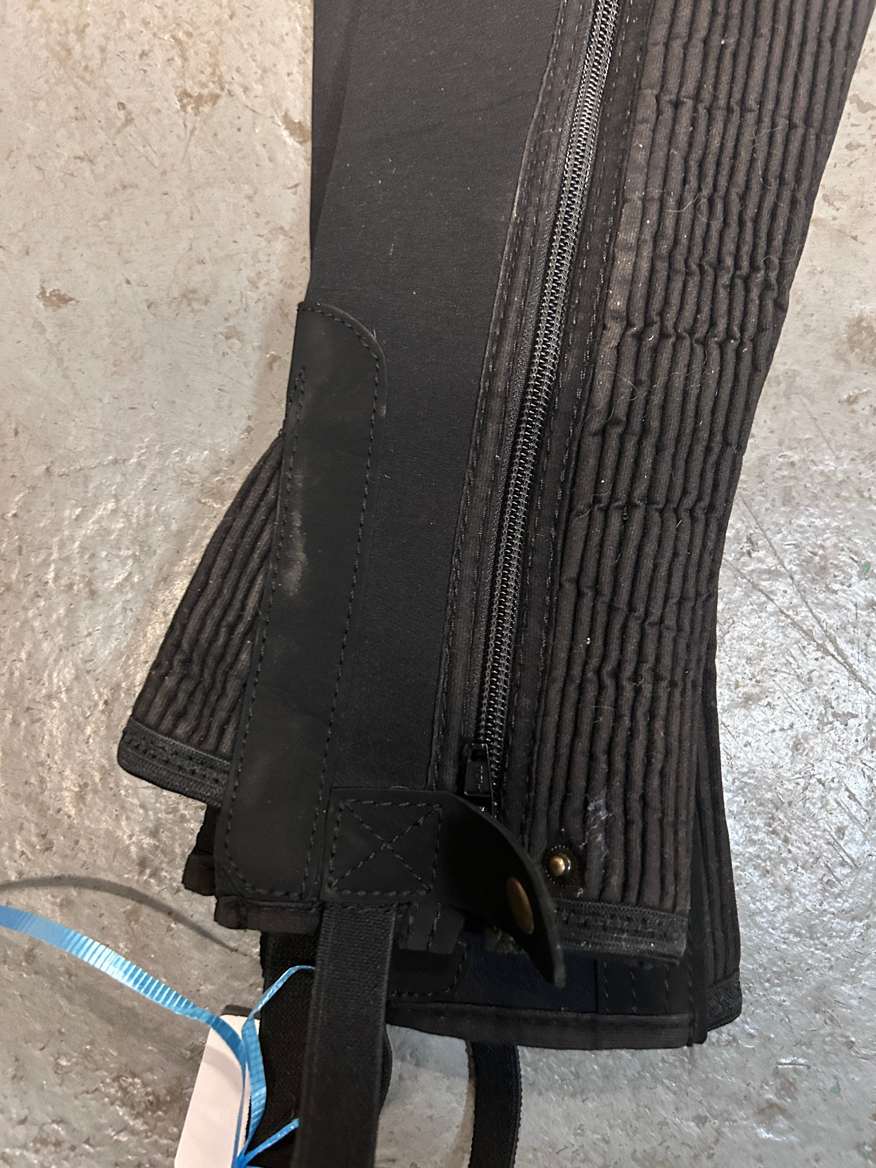 Synthetic Black Half Chaps Small