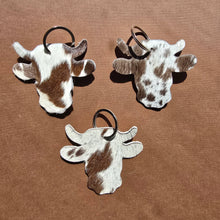 Load image into Gallery viewer, Ranchers Closet Handmade Cow Head Keychain
