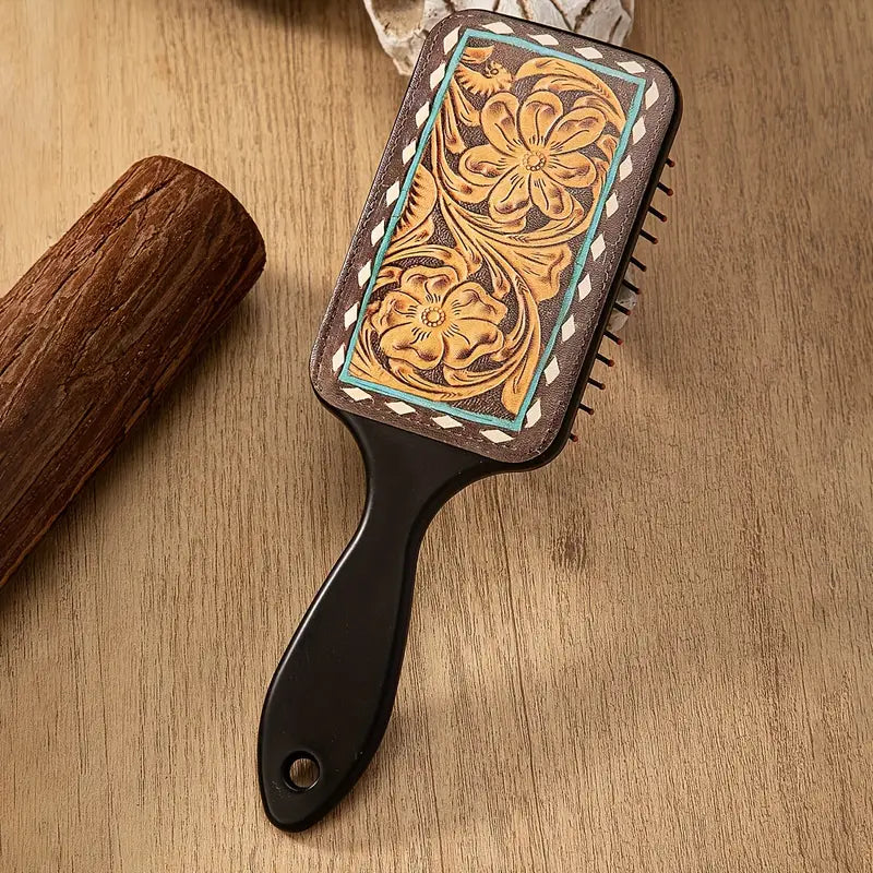 Chic Southwestern Cowgirl Hair Brush