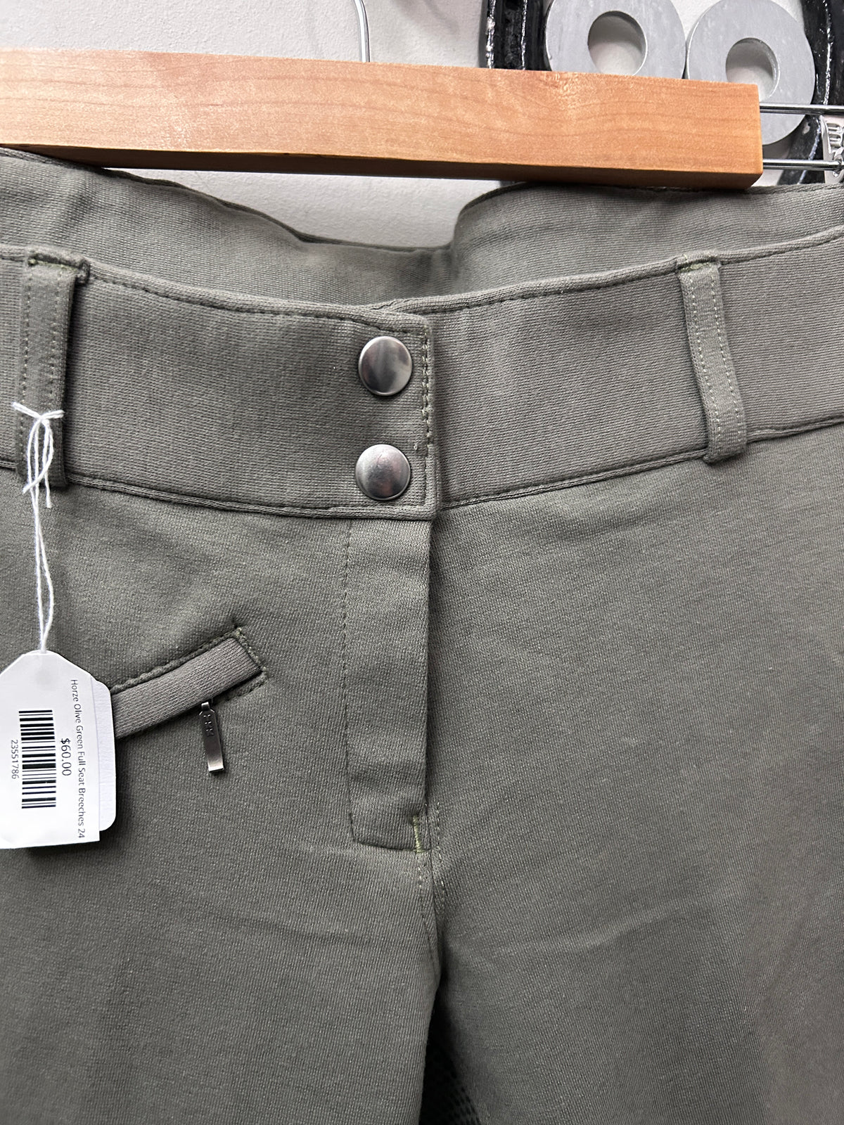 Horze Olive Green Full Seat Breeches 24