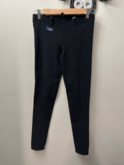 Irideon Ribbed Black Kneepatch Tights Small