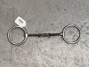 Western Loose Ring Snaffle with Sweet Iron Twist and Rollers 5.5"
