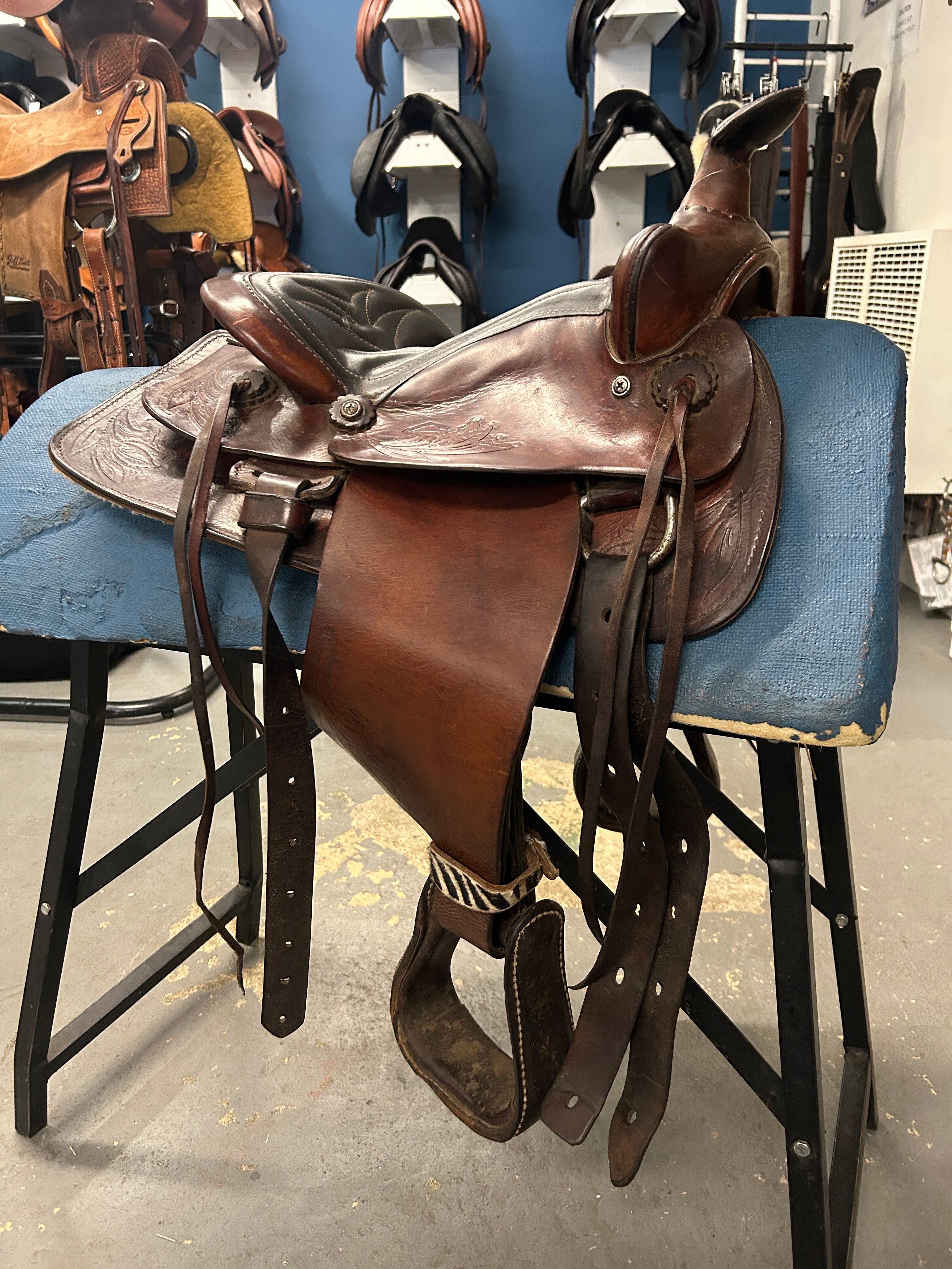 12.5" Vintage Kid's Western Saddle-Saddle-Consignment-Evolution Equestrian Co.