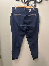 Load image into Gallery viewer, HKM Navy Full Seat Breeches 32
