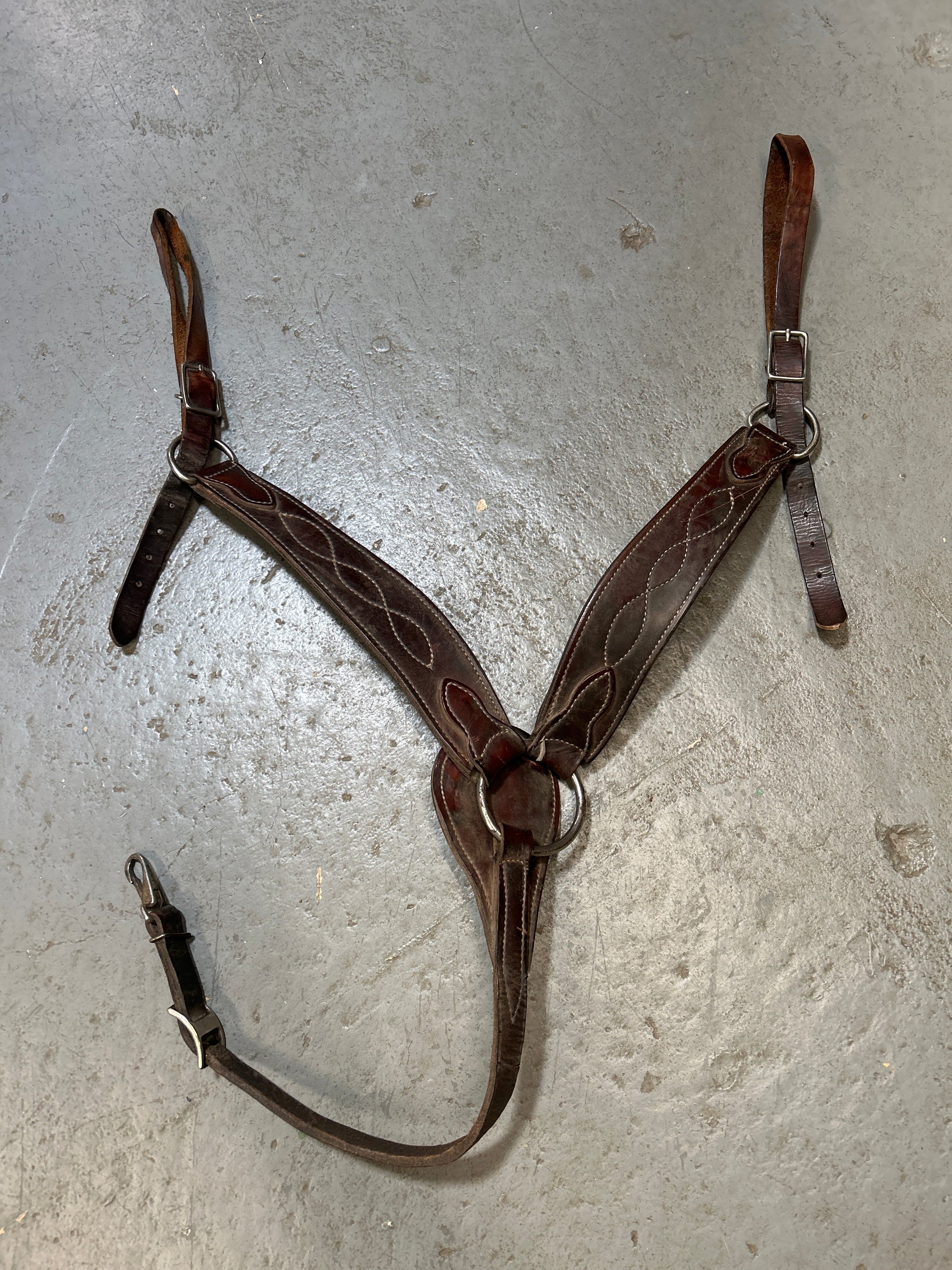 Roper Breast Collar Dark Brown-Western Tack-Consignment-Evolution Equestrian Co.