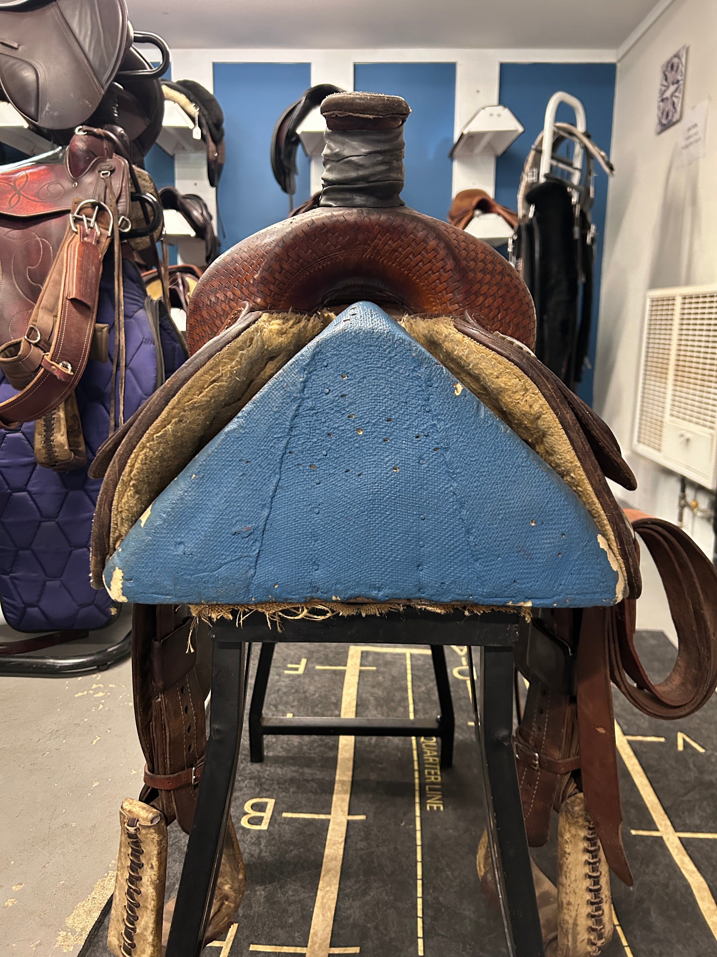 15" Crates Mike Beers Team Roper Western Saddle-Saddle-Consignment-Evolution Equestrian Co.